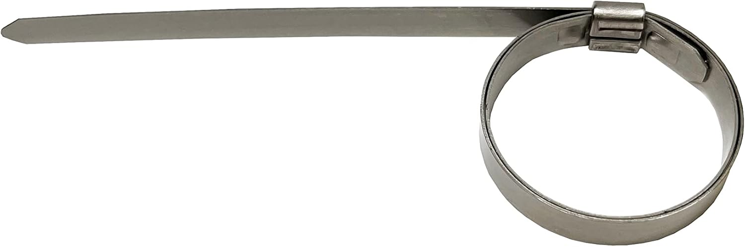 BAND-IT JS2429 Junior 1/4" Wide x 0.020" Thick, 1" Diameter, 201 Stainless Steel Smooth I.D. Clamp (100 Per Box)