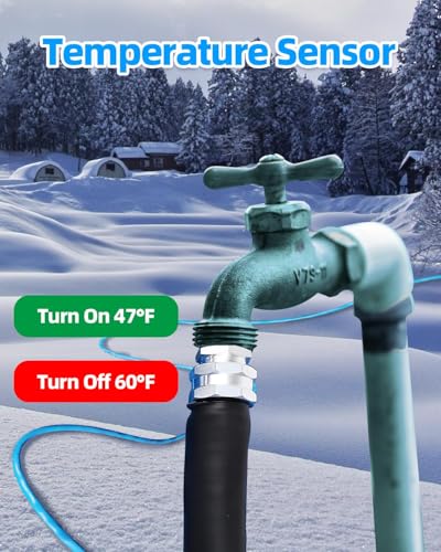 Image of MIROZO 25FT RV Heated Water Hose | Heated Drinking Water Hose|-40 ℉ Freeze Protection|with Energy-Saving Thermostat,for RV,Garden,Camper,Home