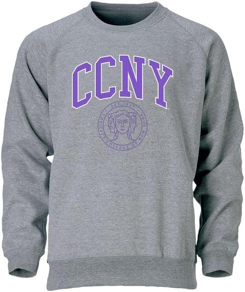 Barnesmith City College of New York CCNY Beavers Crewneck Sweatshirt, Heritage, Charcoal Grey, X-Large
