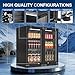 Rockitch Back Bar Cooler with 2 Glass Doors, 6.8 Cu.ft Commercial Bar Cooler with LED Lighting, Under Counter Height Beverage Refrigerator, Commercial Display Drink Fridge for Bar, Restaurant, Hotel