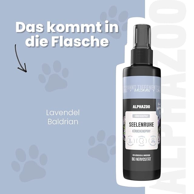 Foto 3 de 6 de alphazoo Calmante para perros I Tranquilidad tranquilizante spray 250 ml con valeriana I calma en conducción