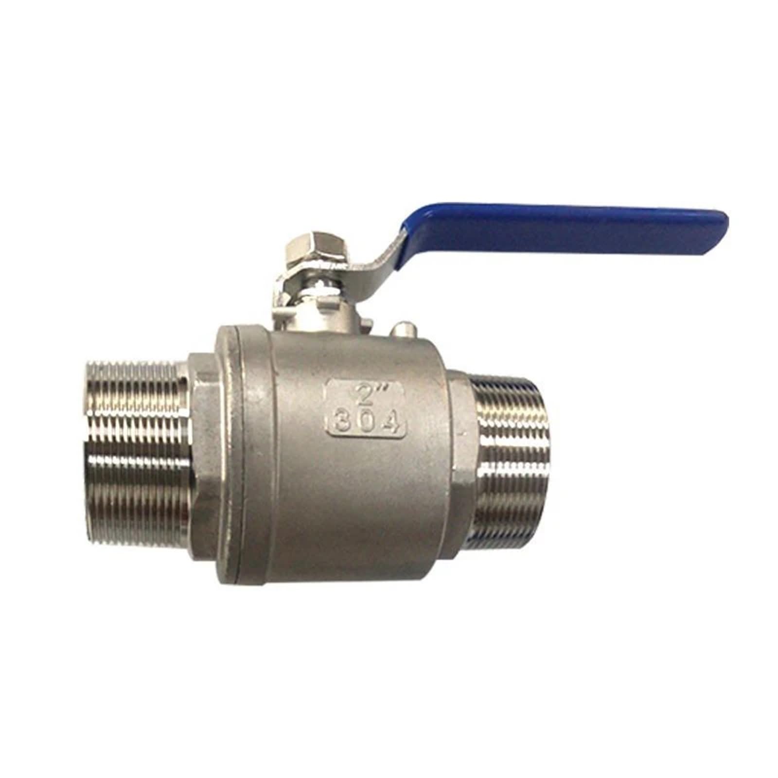 Dwuczęściowy zawór kulowy ze stali nierdzewnej z gwintem zewnętrznym – rozmiary od 1/2" do 2" – wytrzymały zawór sterujący(1.25Inch)
