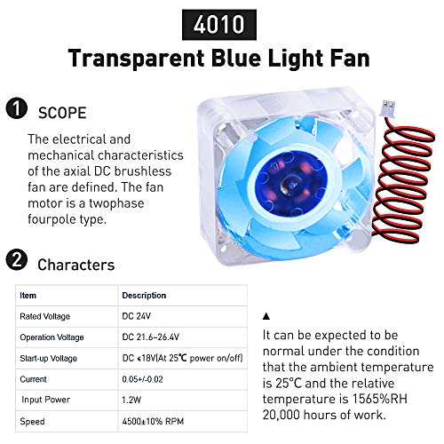 GeeekPi 4 pezzi ventola ventola stampante 3D