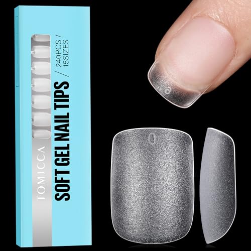 TOMICCA Extra Short Square Nail Tips