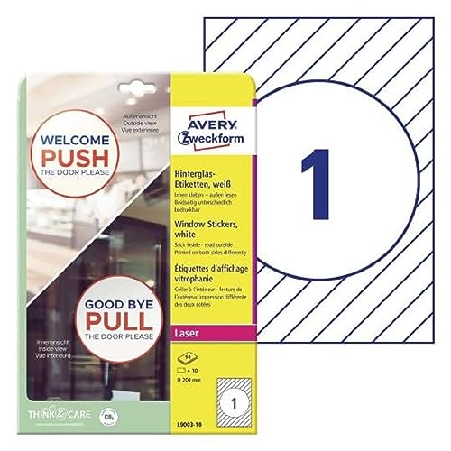 Autocollants pour vitres ronds 200mm transparents et étanches pour impression laser