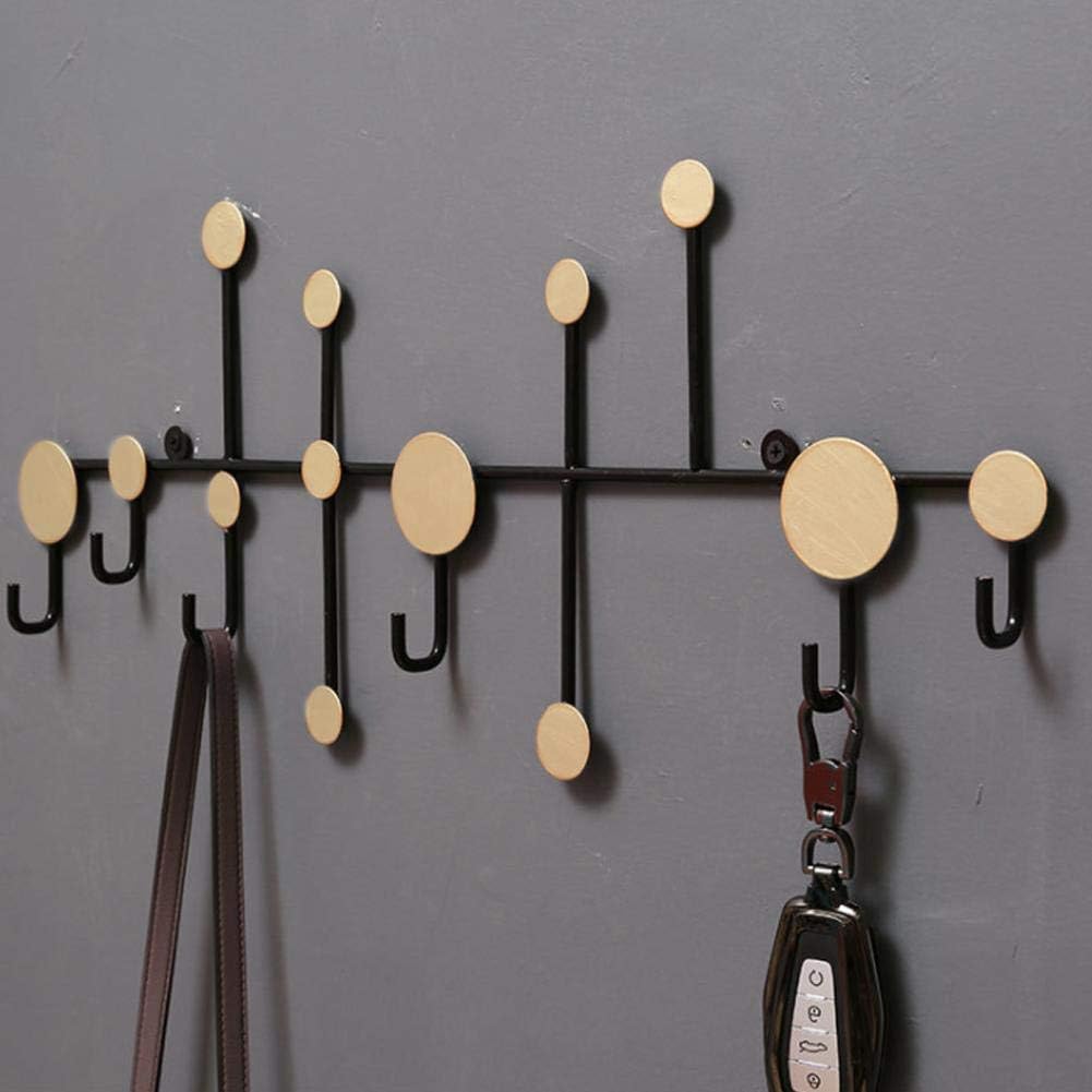 Industrial Style Wall Mounted Coat Rack, Clothes Organizer Hooks Hanger for Hat Bags Towel Living Room Decor, 58cm24cm