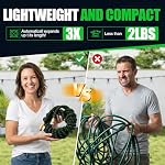 3X Expandable Garden Hose 50FT Flexible Water Hose with Solid Connectors & Spray Nozzle Leakproof No Kink Heavy Duty for Outdoor Garden Watering Lawn Care