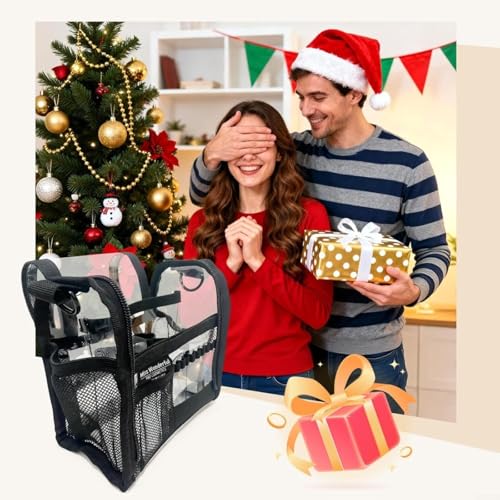 Bolsa de maquillaje transparente impermeable que soluciona los derrames en tu maleta 4