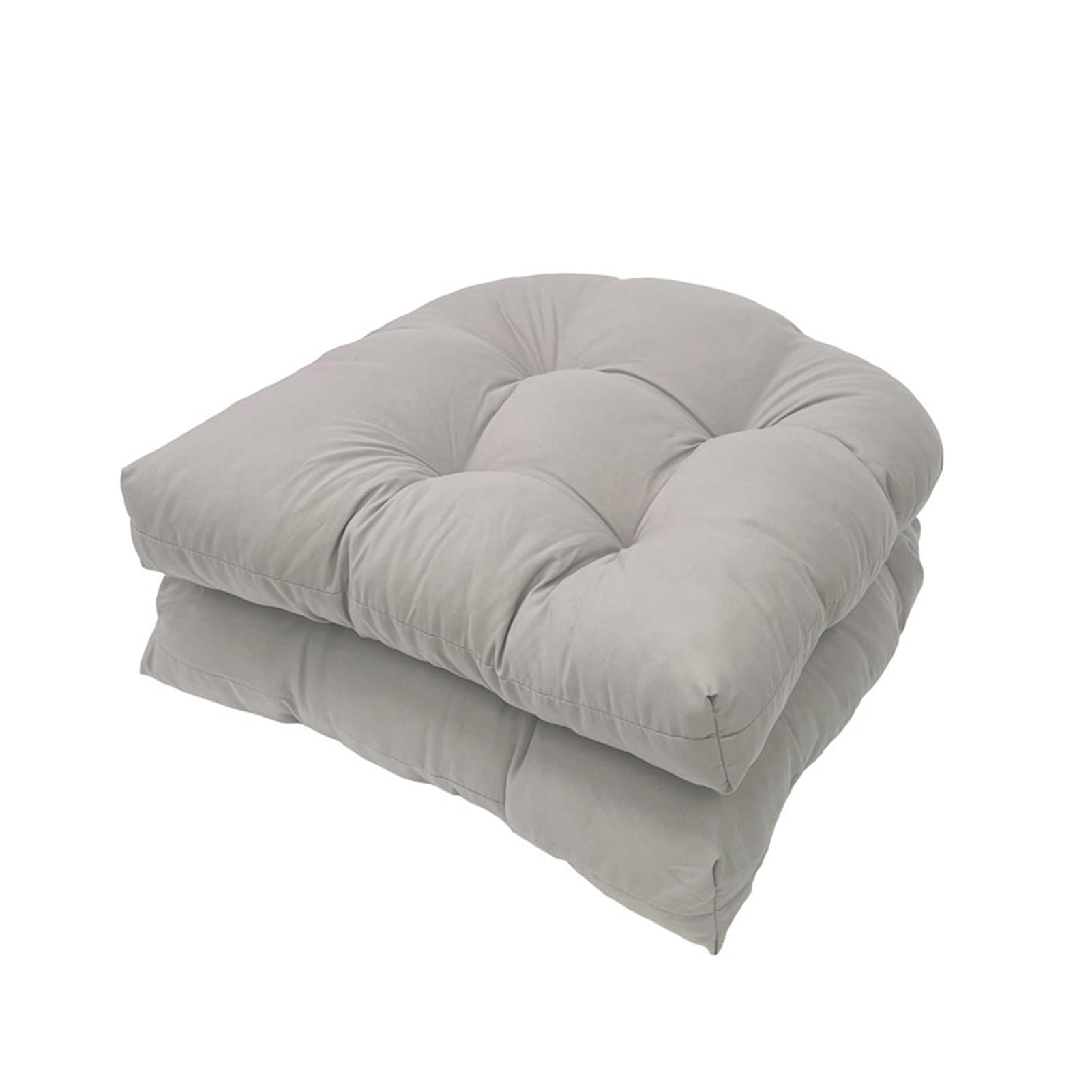 FYHTC Seat Cushion Garden Chair Pad Waterproof 2 U Shape Indoor Outdoor Chair Pads High Back Cushion Seat Pad Patio Armchair Deckchair Lounger Rocking Chair Pad(Light gray)