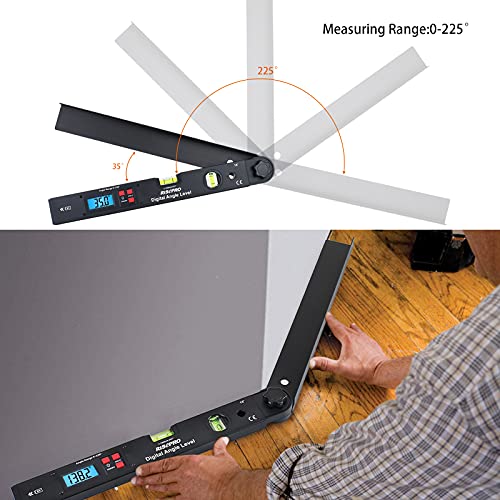 Digitaler Winkelmesser RISEPRO 400 mm mit LCD-Display