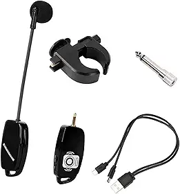 YIJU Microfone sem fio para flauta, com alcance de 50 metros (164 pés), com clipe para instrumentos musicais, ideal para tocar clarinete, e