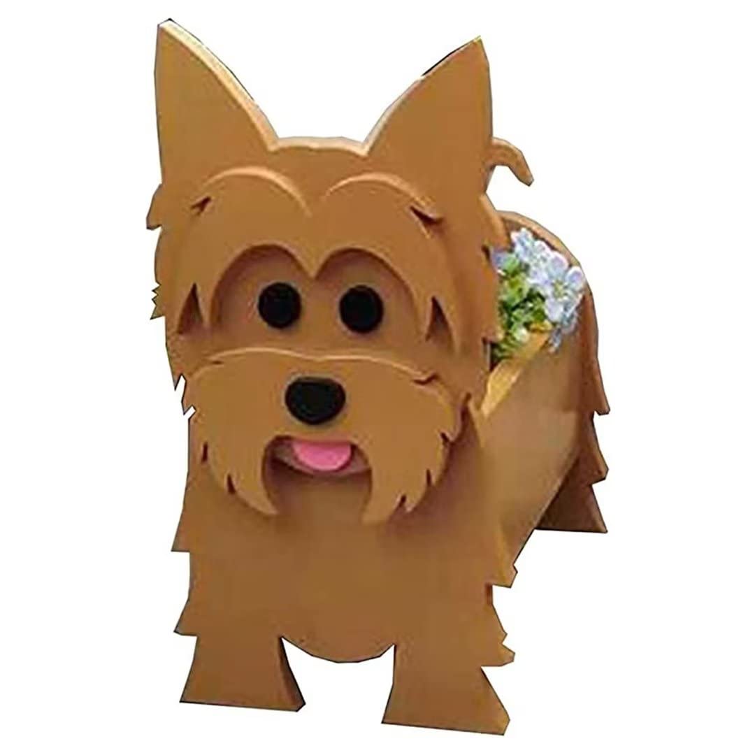 EIMOPE Gifts Dog Flower Pot Planter, PVC Animal Shaped Cartoon Planter Cute Dog Plant Pots Outdoor Indoor Garden Planters For Succulent, Cute Rectangular Plant Flower Pots Decor — image 1