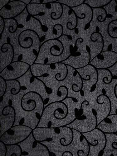 Dupatta Embroidery Chiffon Hijab Scarf Indian Women Chunni Shawl Head Neck Wrap Stole Casual Wear Occasion for Girls (Black)2