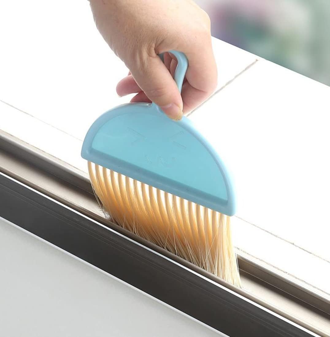 Small Broom and Dustpan Set for Home, Mini Clean Brush with Dust Pans Cute Hand Broom Brush Dust Pan with Hanger Hole, Small Cleaning Brush Set for Desktop Computer Table Keyboard (green-1pc)