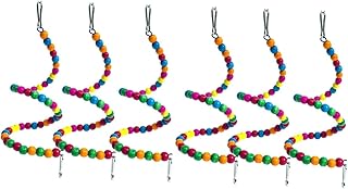 POPETPOP 6 Pçs Anel De Balanço De Papagaio Acessórios De Balanço Acessórios De Gaiola De Periquito Conure Brinquedos Papagaio Poleiro Pássaro Poleiro Corda Brinquedos Decorativos Brinquedo