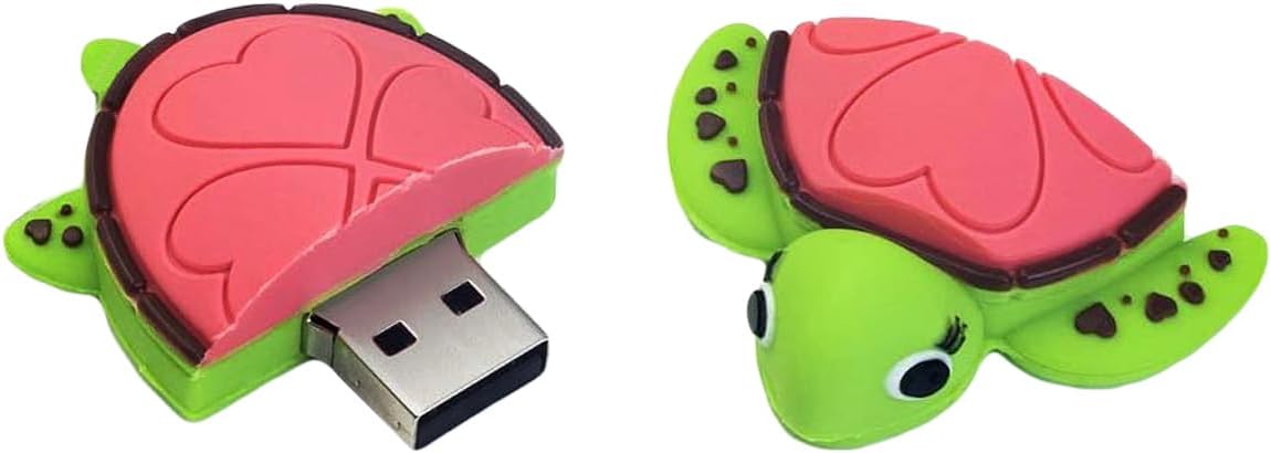 USB Flash Drive Cartoon Stick 128GB Cool USB 2.0 Cute Cartoon Memory Stick Novelty Pendrive Thumb Jump Data Storage Memory Drive Stick Turtle Shape image 3