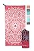 Produktbild Schnelltrocknendes Mikrofaser Reise- und Strandhandtuch - sandfrei, supersäugfahig, kompakt - perfekt für Camping, Yoga, Wassersport, Fitnessstudio, Strand und Reisen (Rosa Mandala, Groß)