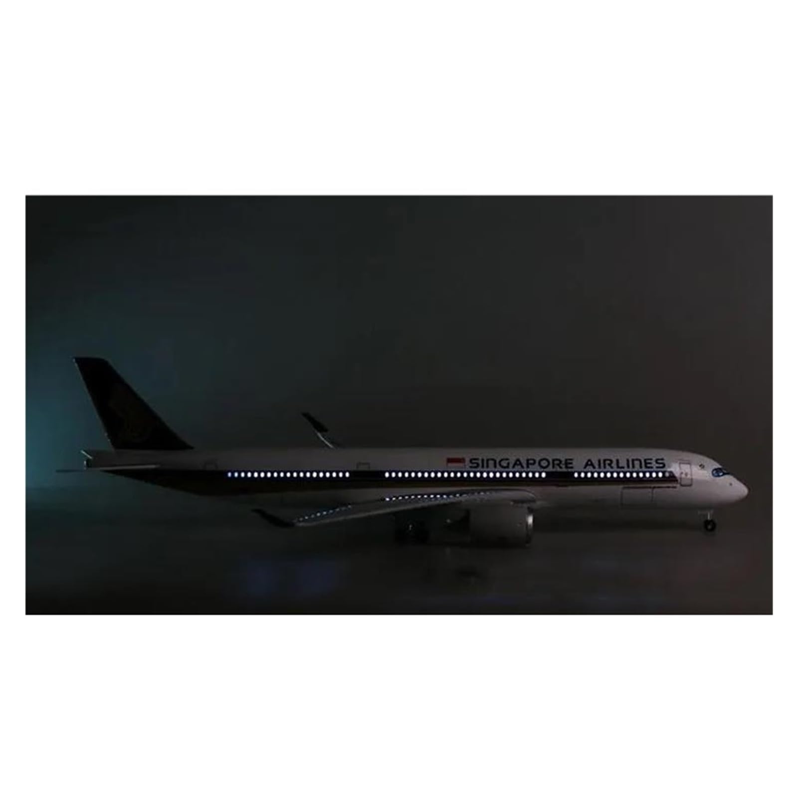 Samolot w skali 1/142 dla A350 Singapore Airlines Model samolotu Samoloty z żywicy odlewanej ze światłem i kołem Udekoruj biuro Nadaje się do ekspozycji (ze światłem)