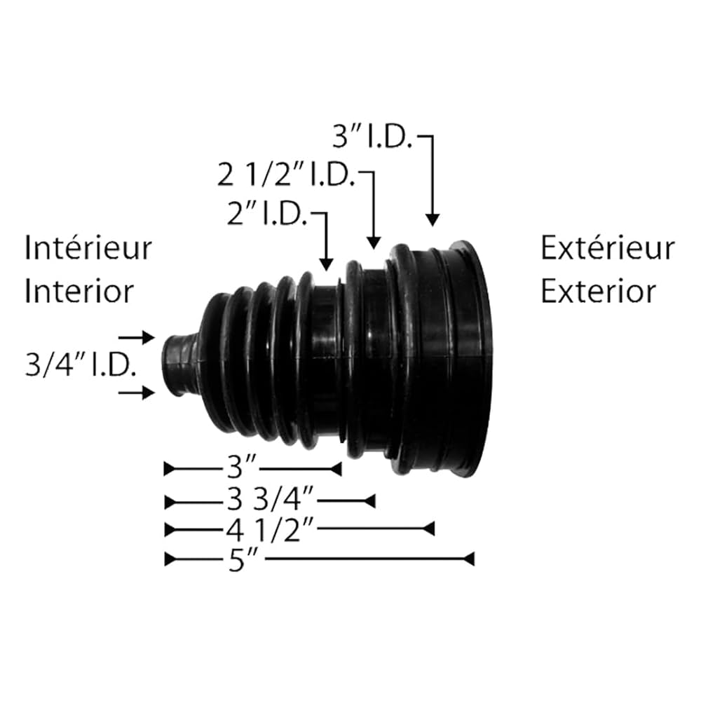Kimpex 68-UF2001 BOOT KIT W/CLIPS & GREASE UNIV POL A/C