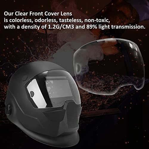5 Pack 0700000802 Clear Front Cover Lens Compatible With Esab Sentinel A50 Welding Helmet 0700000800, Clear Polycarbonate Outside Cover Lens, 3.93" X 2.36" Viewing Lens, A50 Welding Helmet Cover Lens. #TOP1