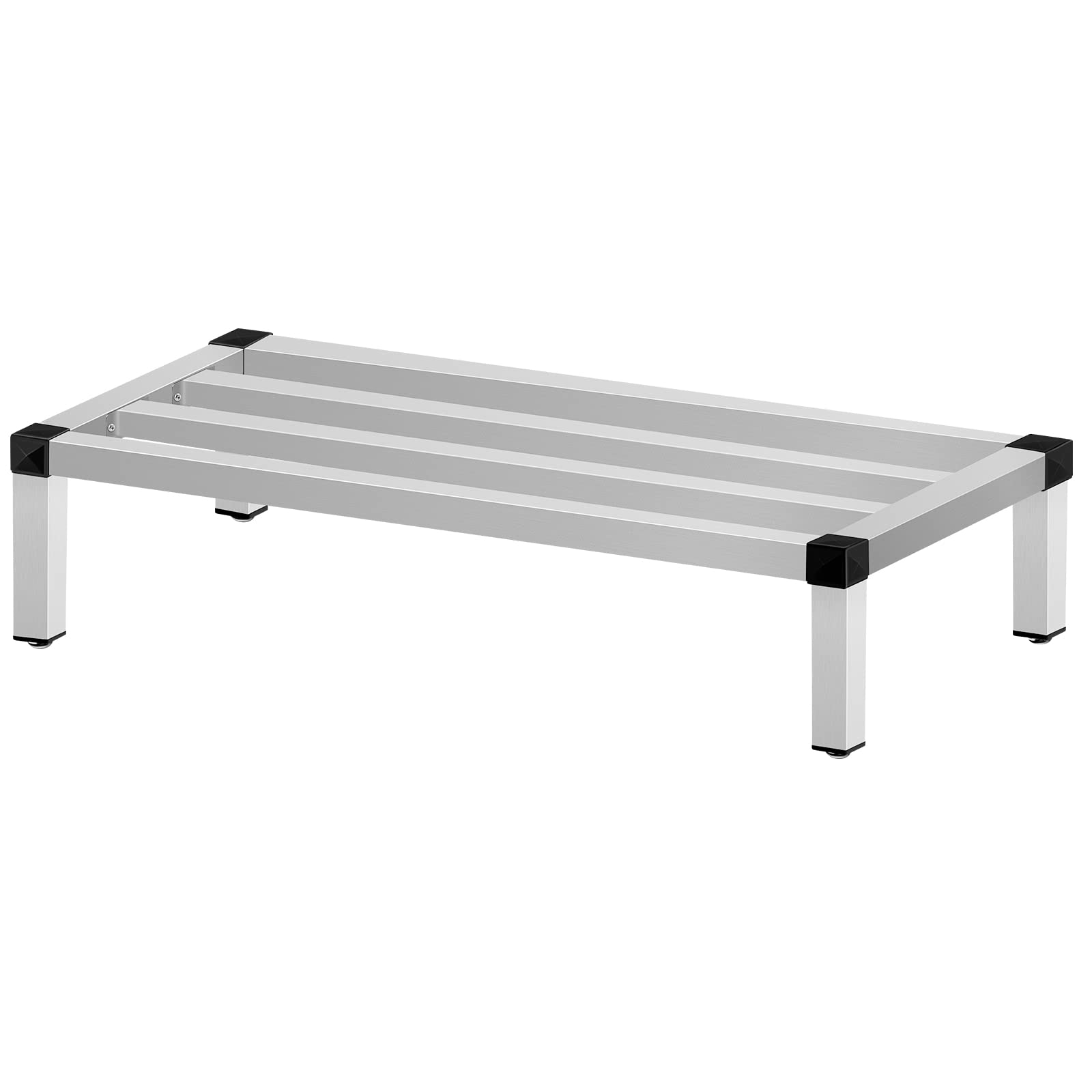 VEVOR Pagliolo in Alluminio, Scaffale per Alimenti da Pavimento Commerciale da 48'' x 14'', 8''' da Pavimento, Portaoggetti in Alluminio con Capacità di 1000 Libbre, Stoccaggio da Ristorante