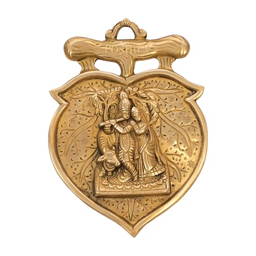Image of Beautiful Radha Krishna Wall Hanging for Home and Temple Decor, Radhe Krishna Decor, Hindu God Idol, Home Decor, Temple Decoration, Pooja Room Essential, Divine Love Symbol - 728