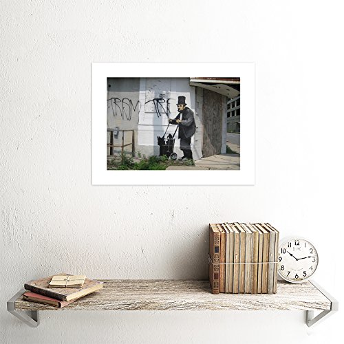 Lámina de Banksy enmarcada para decorar salones modernos, cuadro de arte callejero de 30x40 cm 3