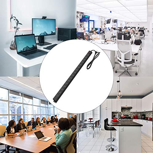 Metal Wall Mount Power Strip, Mountable Power Outlet, Aluminum Alloy Mount Power Socket With Switch, 6 Ft Sjt 3/C 14Awg Power Cord, 15A 125V 1875W (16 Outlet) #TOP6