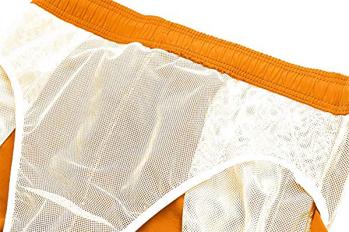 MAGCOMSEN Calção de banho masculino de secagem rápida com forro de malha, shorts de praia, shorts de