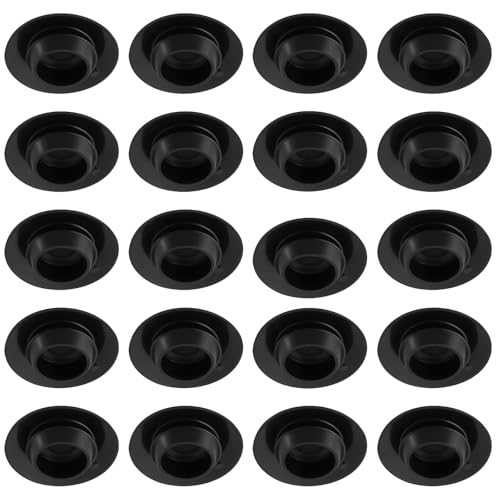 YINETTECH Lot de 30 Bouchons de Carrosserie en Plastique Noir 12,5 Mm à Clipser pour Trous de Panneau de 12 à 13 Mm Usage Automobile