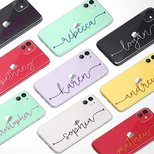 Casecharming Personalized Case For Iphone 14 Pro Max 13 Mini 12 11 Xs Xr X 10R 10S 10 8 Plus 7 Se With Custom Name Hearts Monogram Clear Phone Cover #TOP7