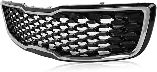 Miniatura 8 de CROSSDESIG Rejilla de parachoques superior cromada delantera compatible con Kia Forte5 Hatchback EX LX 2017 2018