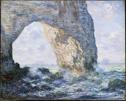 Affiche Toile la Manneporte de Claude Monet 60x90cm pour décoration