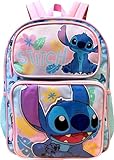 Fast Forward Kid’s Disney Licensed 16” Large School Backpacks with Multiple Pockets (Stitch)