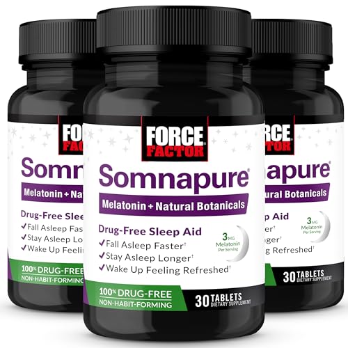 Force Factor Somnapure, 3-Pack, Sleep Support for Adults for...