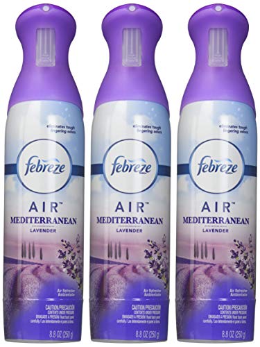 Image of Febreze Air - Air Freshener Spray - Mediterranean Lavender - Net Wt. 8.8 OZ (250 g) Per Bottle - Pack of 3 Bottles