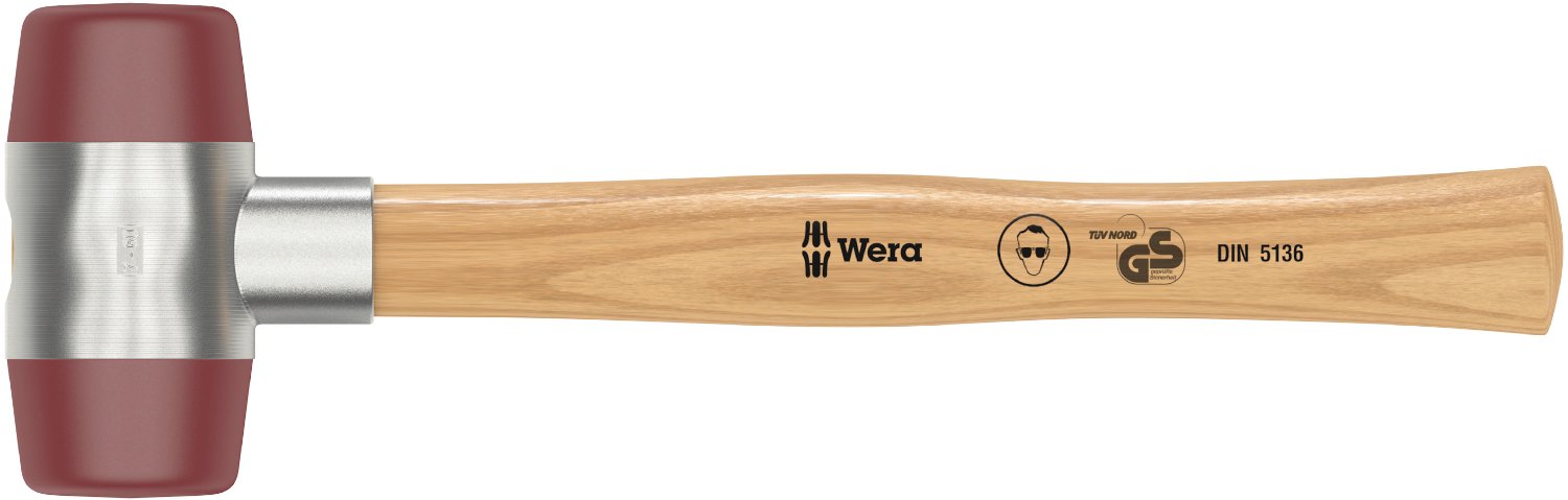 Wera 05000535001 Maza con Cabeza de Uretano, 7 x 60 mm