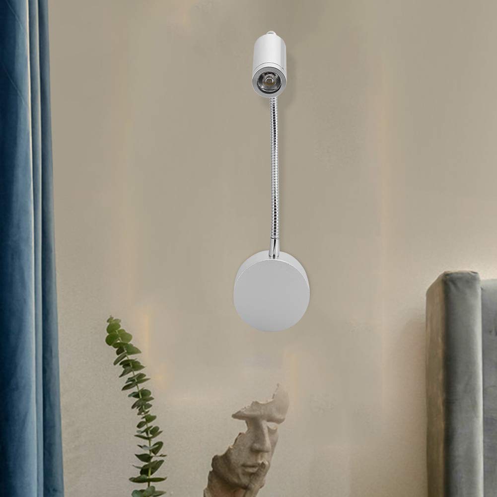 Lampada da lettura flessibile a collo d'oca, lampada da parete a LED Lampada da notte a parete regolabile per camera da letto 85V-265V