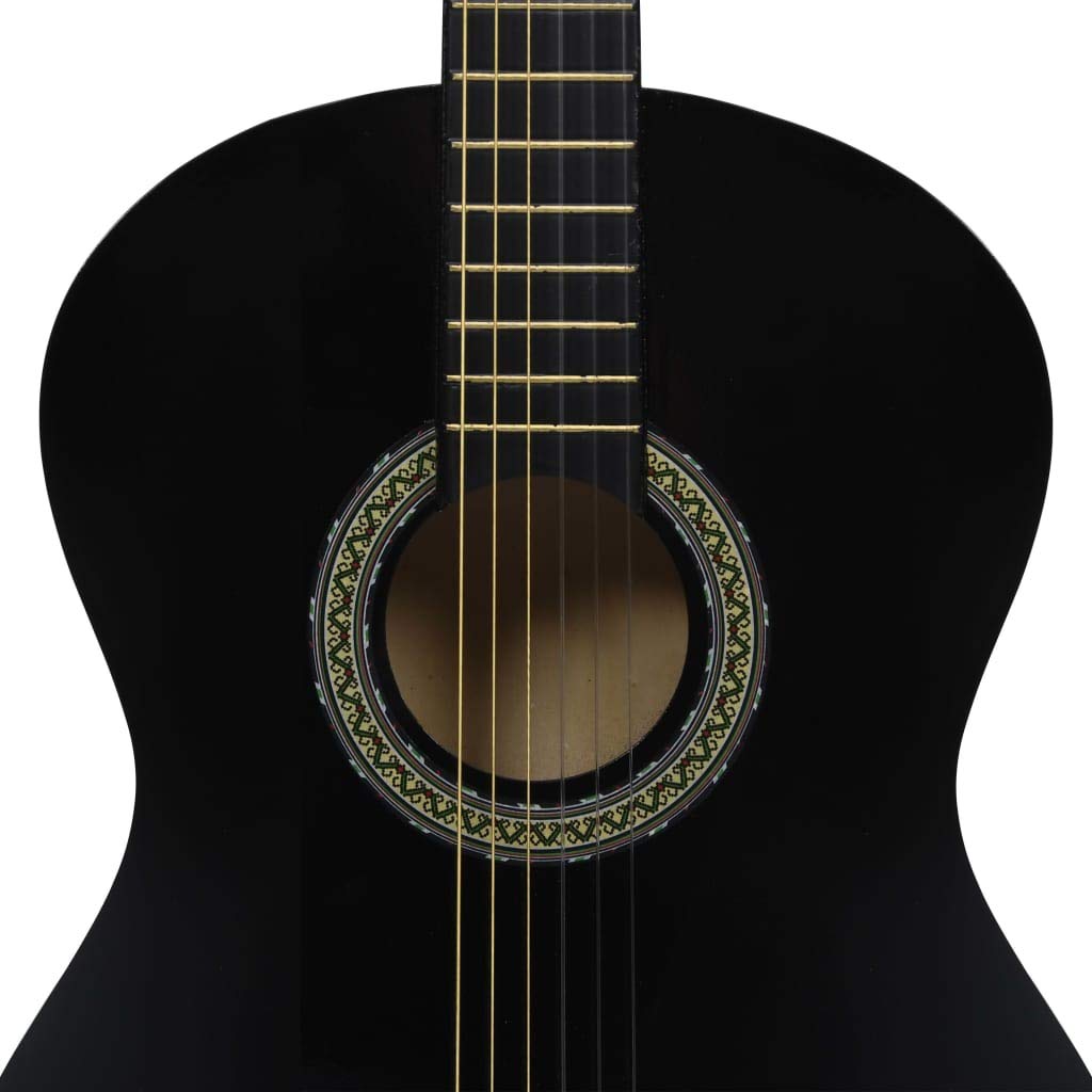 Chitarra Classica per Principianti, con Borsa, Tracolla, Plettri, Corde, Accordatore e Supporto, 4/4 39 pollici, in Legno di Tiglio e Nylon, per Studenti e Musicisti Principianti