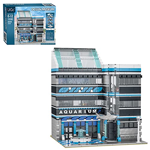 Mocdiy Bausteine Architektur Modell, 2249 Teile Straßenansicht Ozean Museum Haus Bausteine Spielzeug, Schichtung…