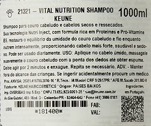 KEUNE Care Vital Nutrition Shampoo 1000 ml, White, 1 l (Pack of 1) - Image 3