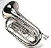 Advanced Monel Pistons Marching Baritone Key of Bb w/Case & Mouthpiece-Nickel Plated Finish