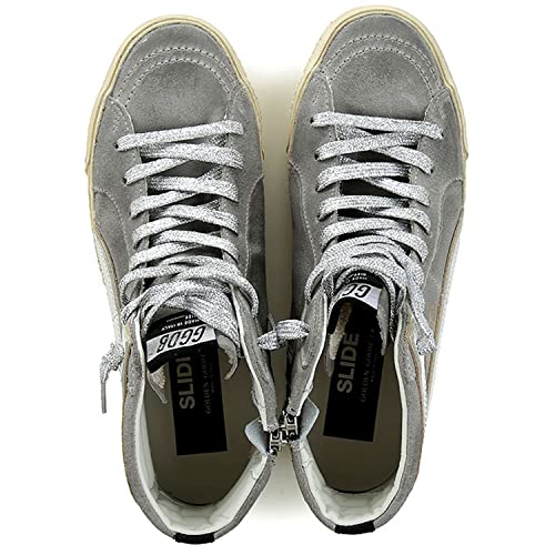 Golden Goose Slide Waxed Suede Upper Leather Star and List Laminated Wave Womens Distressed Sneakers3