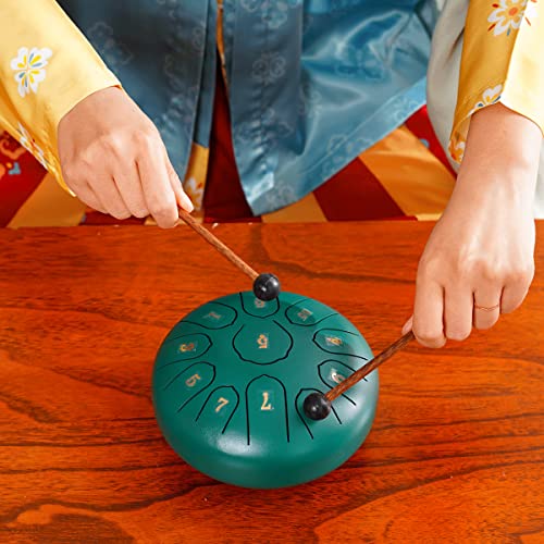 Aetoo Steel Drum Tongue 6 Inchs 11 Notes C Major Percussion Instrument Kit Carry Bag With Music Book For Concert, Children's Music Enlightenment,For Adults Yoga Meditation #TOP1