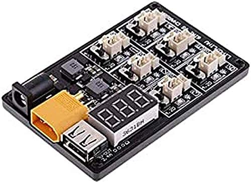 YUNIQUE ITALIA- 1 Pieza 6 en 1 12V 1S 3A XT60 1.25 LiHV Lipo Batería Charger Board para RC Racing Drone Parts, ON-IDAD-YILJ (YUNIQUE Espana