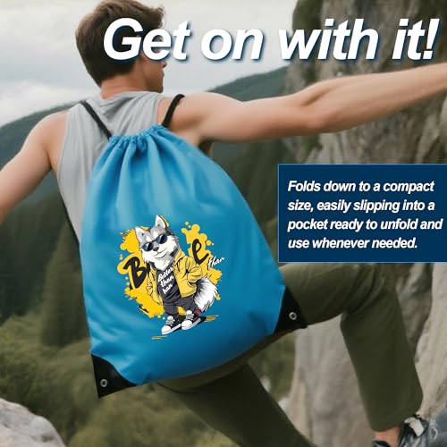 Custom Drawstring Backpacks Bulk 30/100/1000PCS Personalized Drawstring Sports Bags with Your Logo/Text/Name, Customize Nylon Bag Large Capacity Sports Storage Travel Backpack for Women Men4