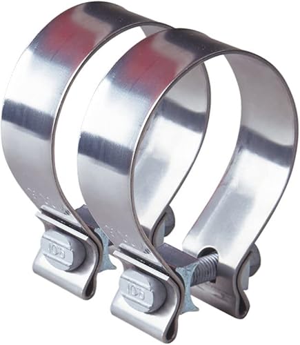 Jamo Abrazadera de escape de 2.0 pulgadas, junta a tope de banda de escape resistente, abrazaderas de tubo de escape de acero inoxidable 430 disponible en Yaxa Mexico