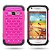 CoverON® Hybrid Dual Layer Diamond Case for Samsung Galaxy Ring / Prevail 2 - Rose Pink Hard Black Soft Silicone