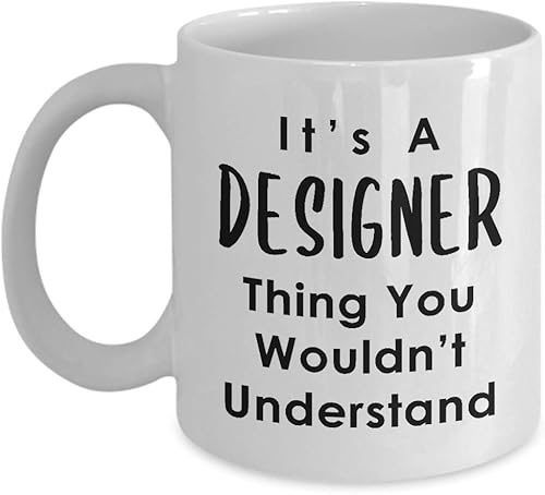 Idea de regalo de agradecimiento para taza de café de diseñador, taza de té, desarrollador gráfico UX, artista, diseño de interiores, moda,