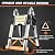 Soctone Telescoping Ladder A Frame, 16.5 Ft Compact Aluminum Extension Ladder, Telescopic RV Ladder for Camper Trips Motorhome with Tool Platform and Stabilizer Bar, 330 lb Capacity, Black